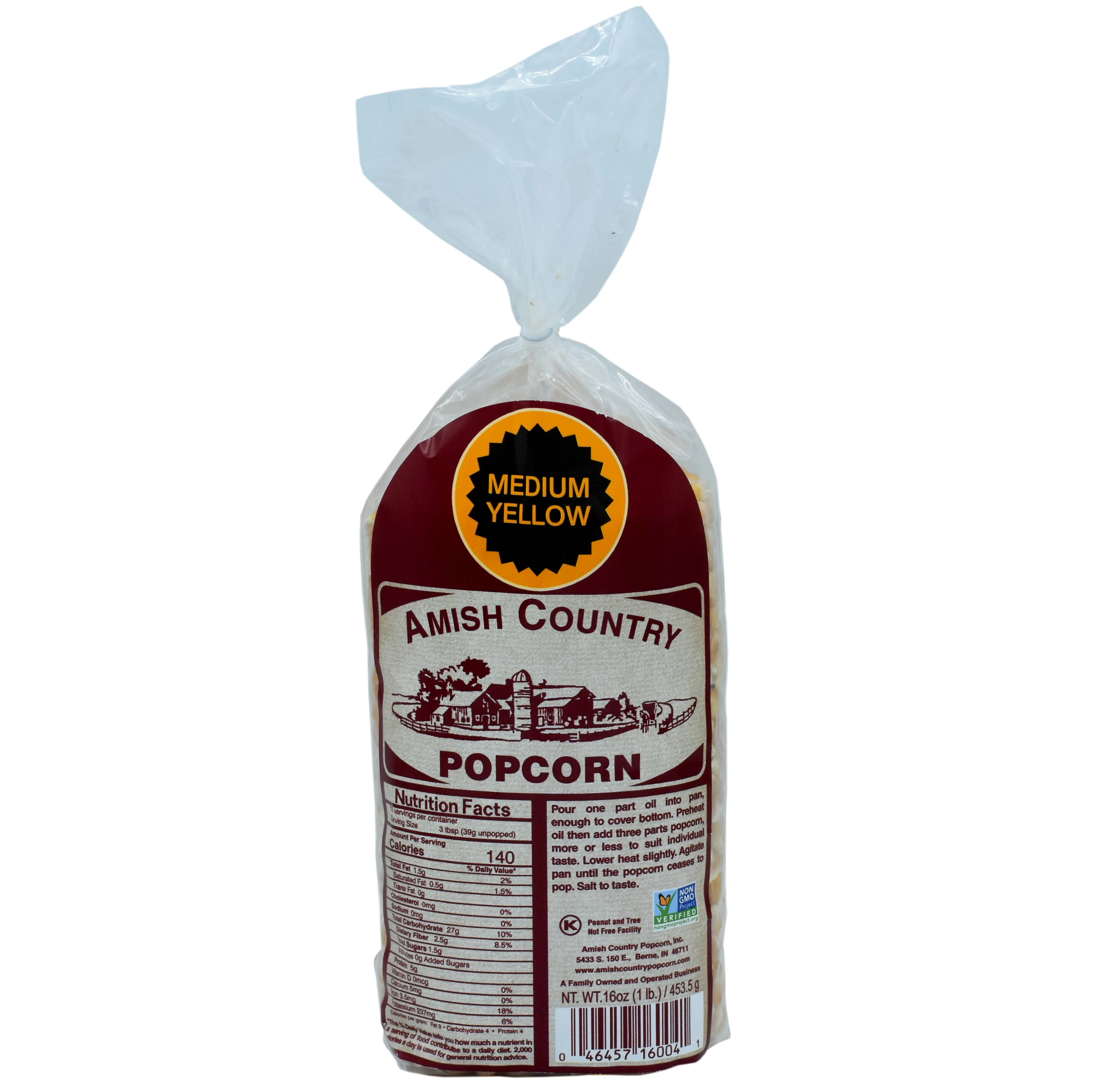 1lb Bag of Medium Yellow Popcorn