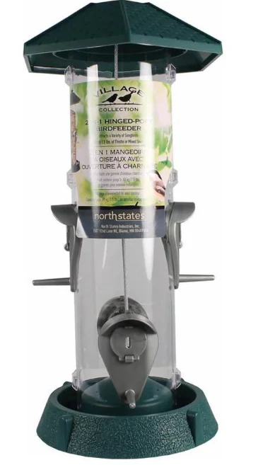 2-in-1 Hinged-Port Bird Feeder - 1.5lb capacity - Multiple Colors - Image 2