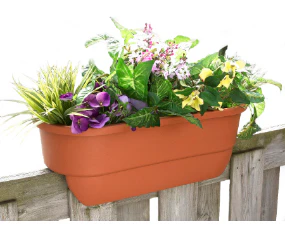 24" Dual Rail Outdoor Planter - Image 4