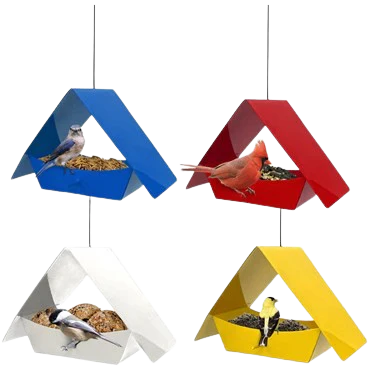 Fly Thru Feeder - 8oz Capacity - 13in L x 20.25in W x 7.25in H - Multi Colored