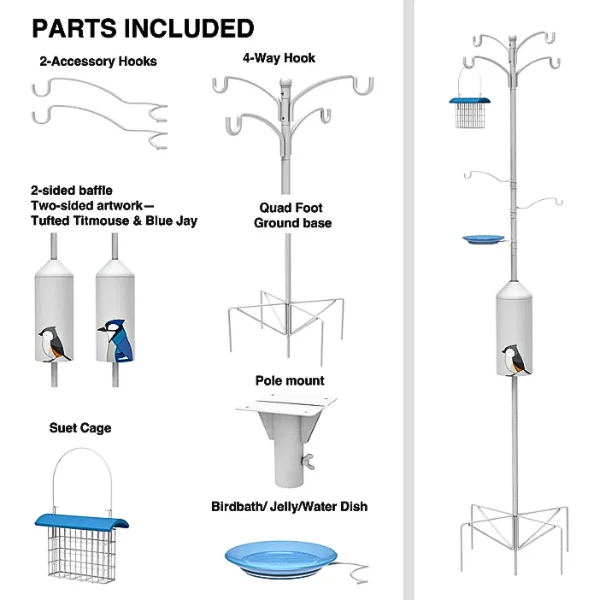 8-Piece Bird Feeding Station - Image 2