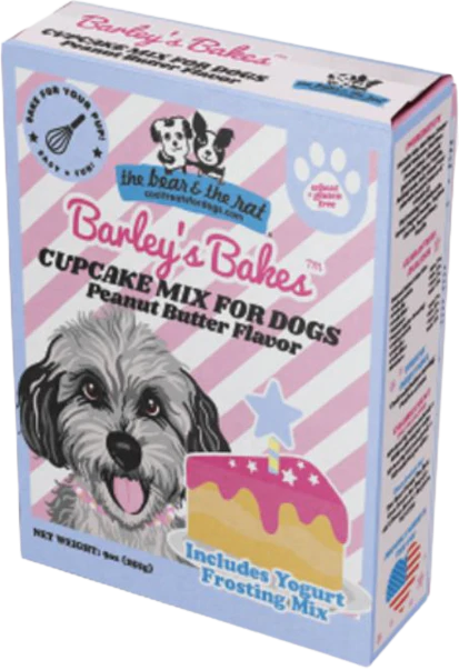 Cupcake Mix for Dogs, Peanut Butter with Yogurt Frosting, 9oz