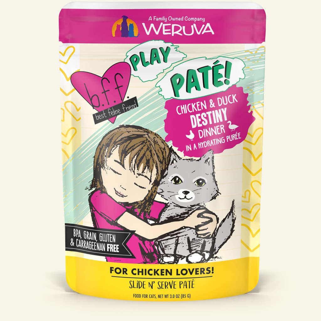 Weruva BFF PLAY Chicken & Duck Destiny Chicken & Duck Dinner Wet Cat Food (3.0 oz Pouch)
