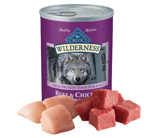 Blue Buffalo Wilderness Grain Free Beef & Chicken Canned Dog Food