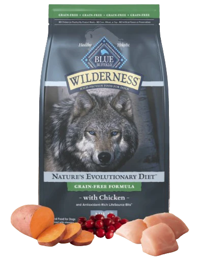 Blue Buffalo Wilderness Grain Free High Protein Chicken Recipe Adult Dry Dog Food