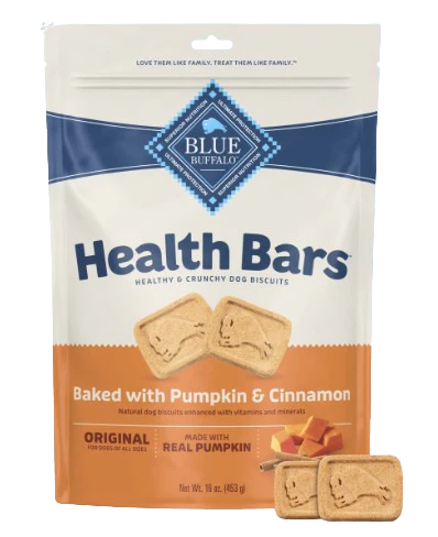 Blue Health Bars Baked With Pumpkin & Cinnamon Dog Treats