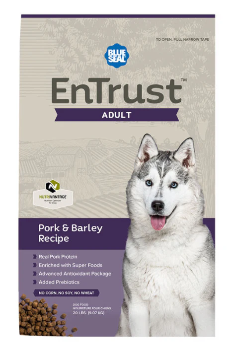 Blue Seal Entrust Weight Control Pork & Barley, 20 lbs.