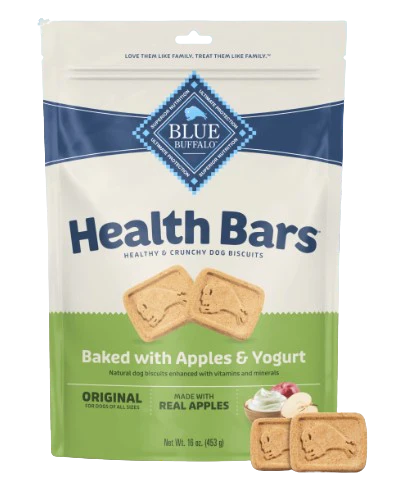 Blue Buffalo Health Bars Baked with Apples and Yogurt Dog Treats, 16oz