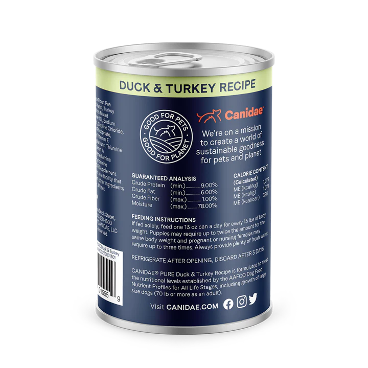 Canidae Grain Free PURE Limited Ingredient Diet Duck & Turkey Canned Dog Food - Image 2