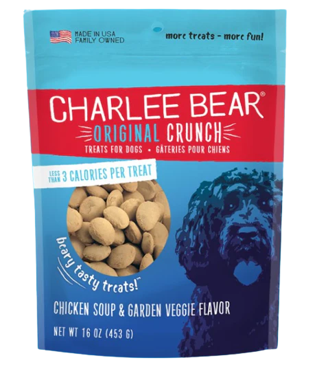 Charlee Bear Chicken Soup & Garden Veggie Flavor Original Crunch Dog Treats, 16oz