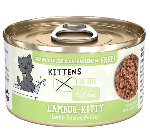 Cats in the Kitchen Kitten  Lambur-kitty Lamb Recipe Au Jus Canned Kitten Food, 3oz