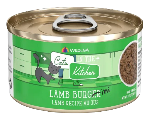 Cats in the Kitchen Lamb Burger-ini Lamb Recipe Au Jus Canned Cat Food, 3.2oz
