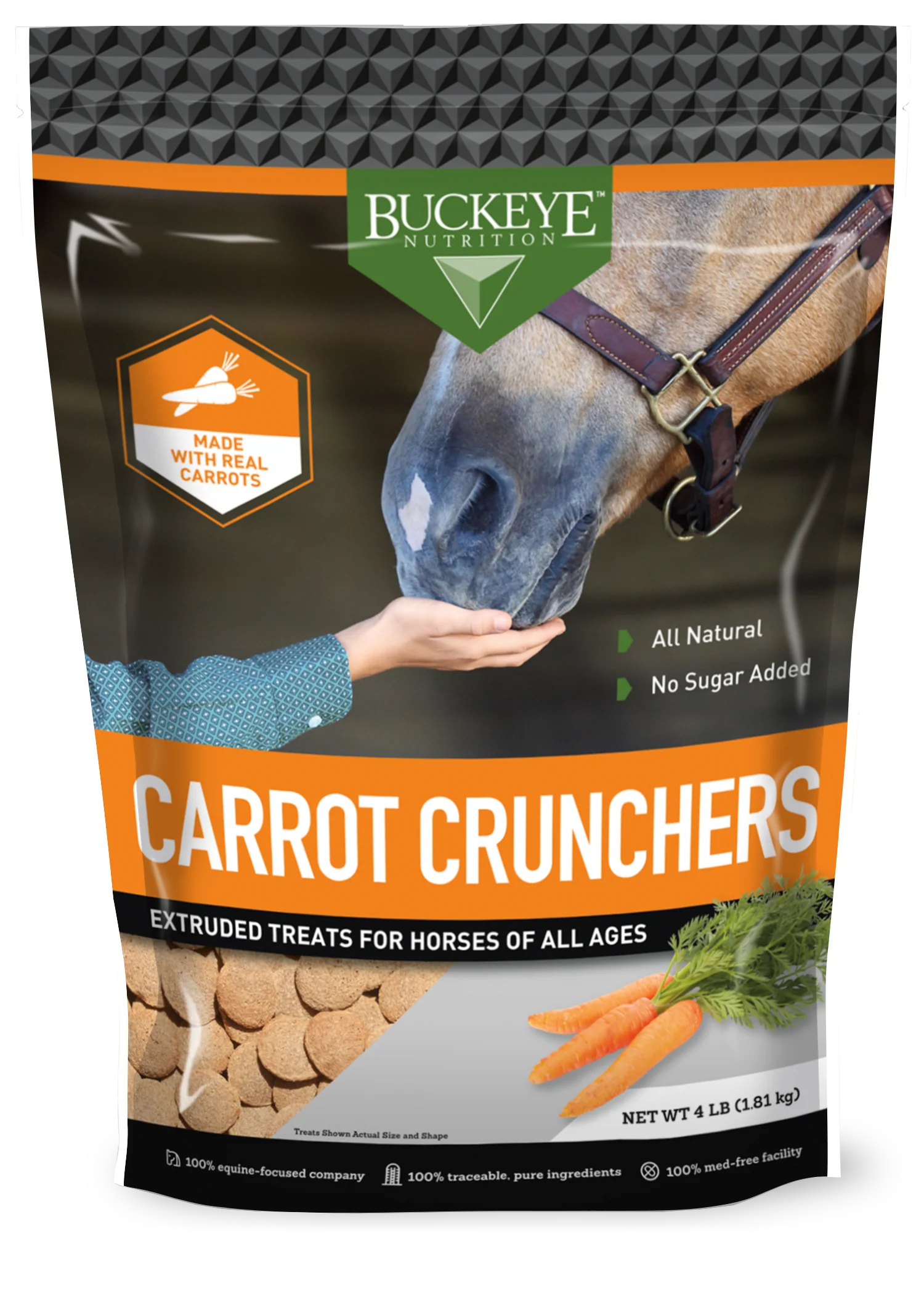 BUCKEYE™ Nutrition All Natural No Sugar Added Carrot Crunchers Treats