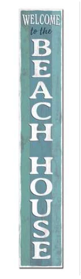 Porch Board, Welcome To the Beach House, 8"x46.5"