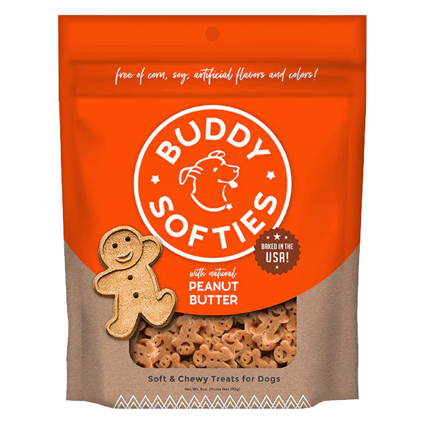 Cloud Star Buddy Biscuits Healthy Whole Grain Soft & Chewy Dog Treats, Peanut Butter, 20oz