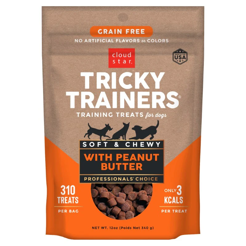 Cloud Star Tricky Trainers Soft & Chewy Grain Free Dog Treats, Peanut Butter - Image 2