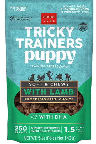 Cloud Star Tricky Trainers Puppy Mini Soft & Chewy, Lamb