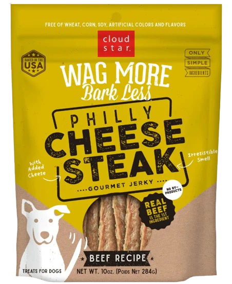 Cloud Star Wag More Bark Less Philly Cheesesteak Beef Jerky, 10oz