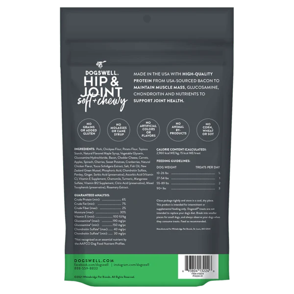 Dogswell Hip & Joint Soft & Chewy Treats, Bacon, 14oz - Image 2