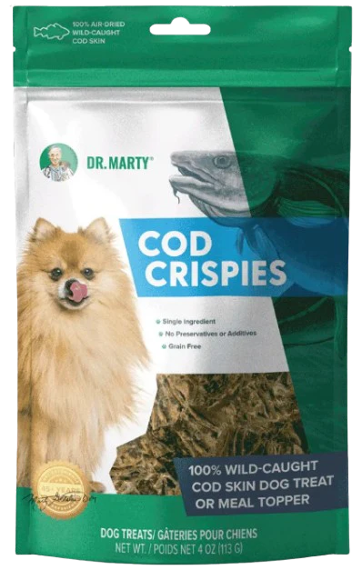 Dr Marty Cod Crispies Dog Treat, 4oz