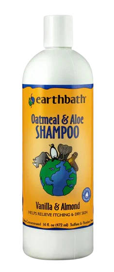 Earthbath Oatmeal & Aloe Shampoo for Pets - Vanilla & Almond, 16oz