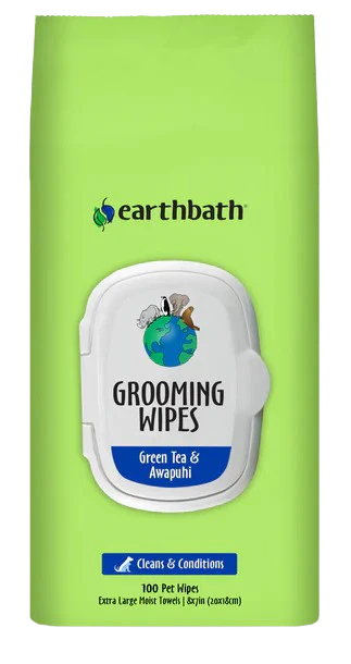 Earthbath Grooming Wipes for Pets - Green Tea & Awapuhi, 100ct