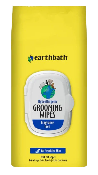 Earthbath Hypoallergenic Grooming Wipes for Pets, 100ct