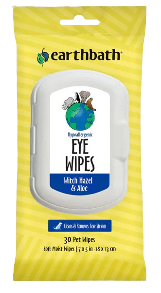 Earthbath Hypoallergenic Eye Wipes for Pets, 30ct