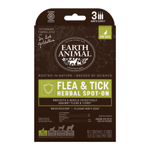 Earth Animal Nature’s Protection™ Flea & Tick Herbal Spot-On For Cats