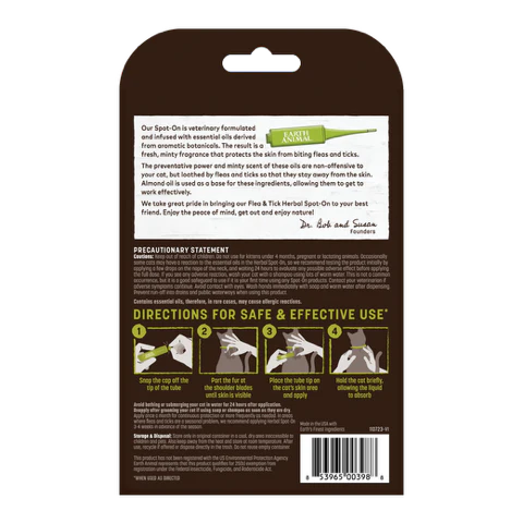 Earth Animal Nature’s Protection™ Flea & Tick Herbal Spot-On For Cats - Image 2