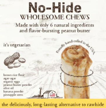 Earth Animal Peanut Butter No-Hide Wholesome Dog Chews - Large, 11" - Image 5