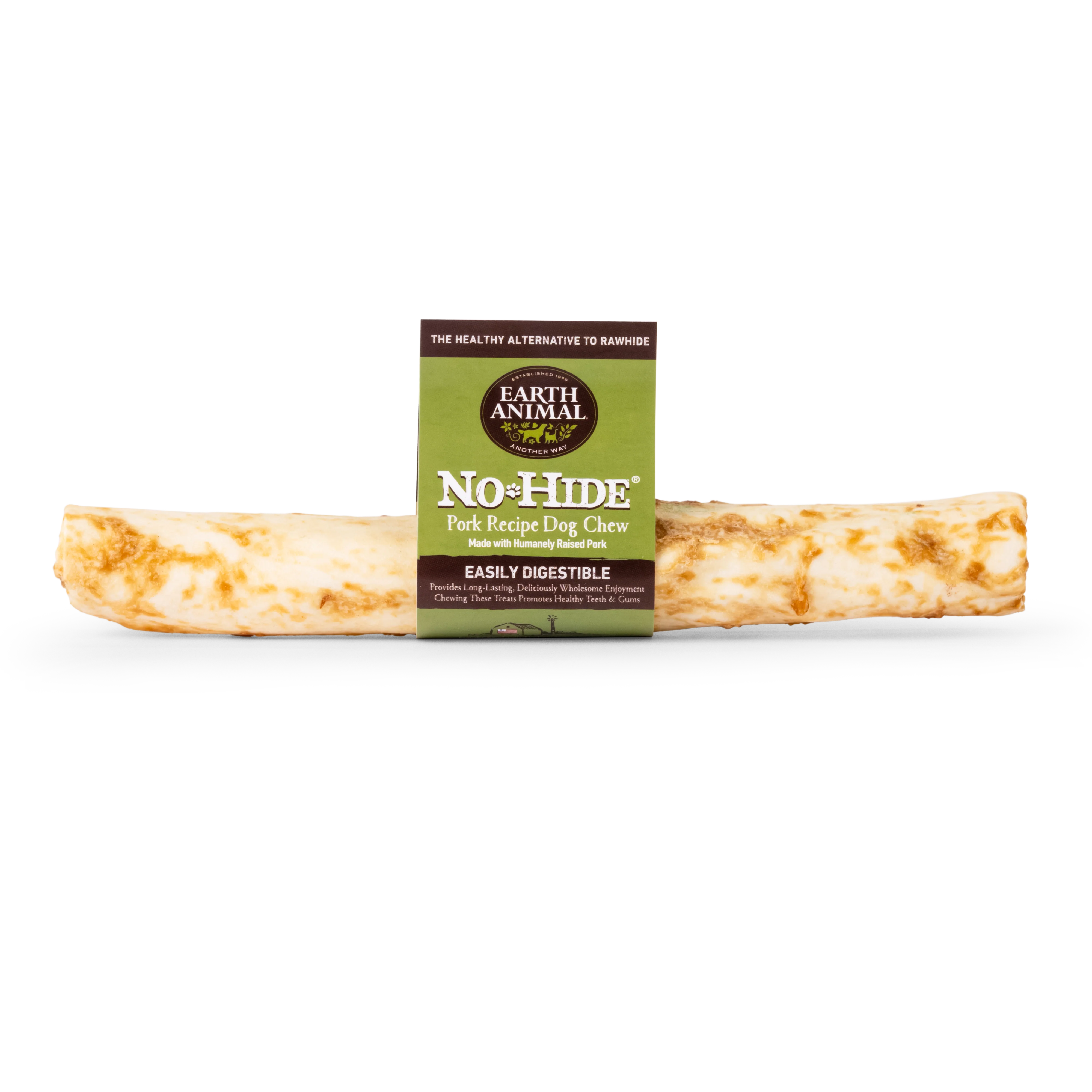 Earth Animal Pork No-Hide® Wholesome Dog Chews - Large, 11" - Image 2