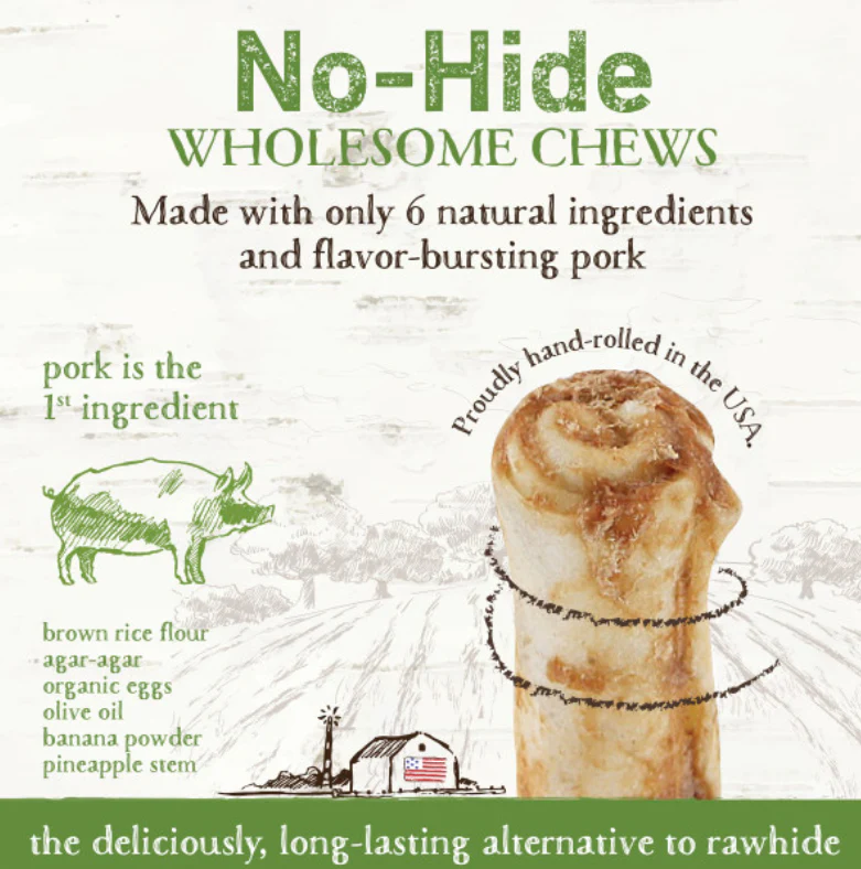 Earth Animal Pork No-Hide® Wholesome Dog Chews - Small, 4" - Image 6