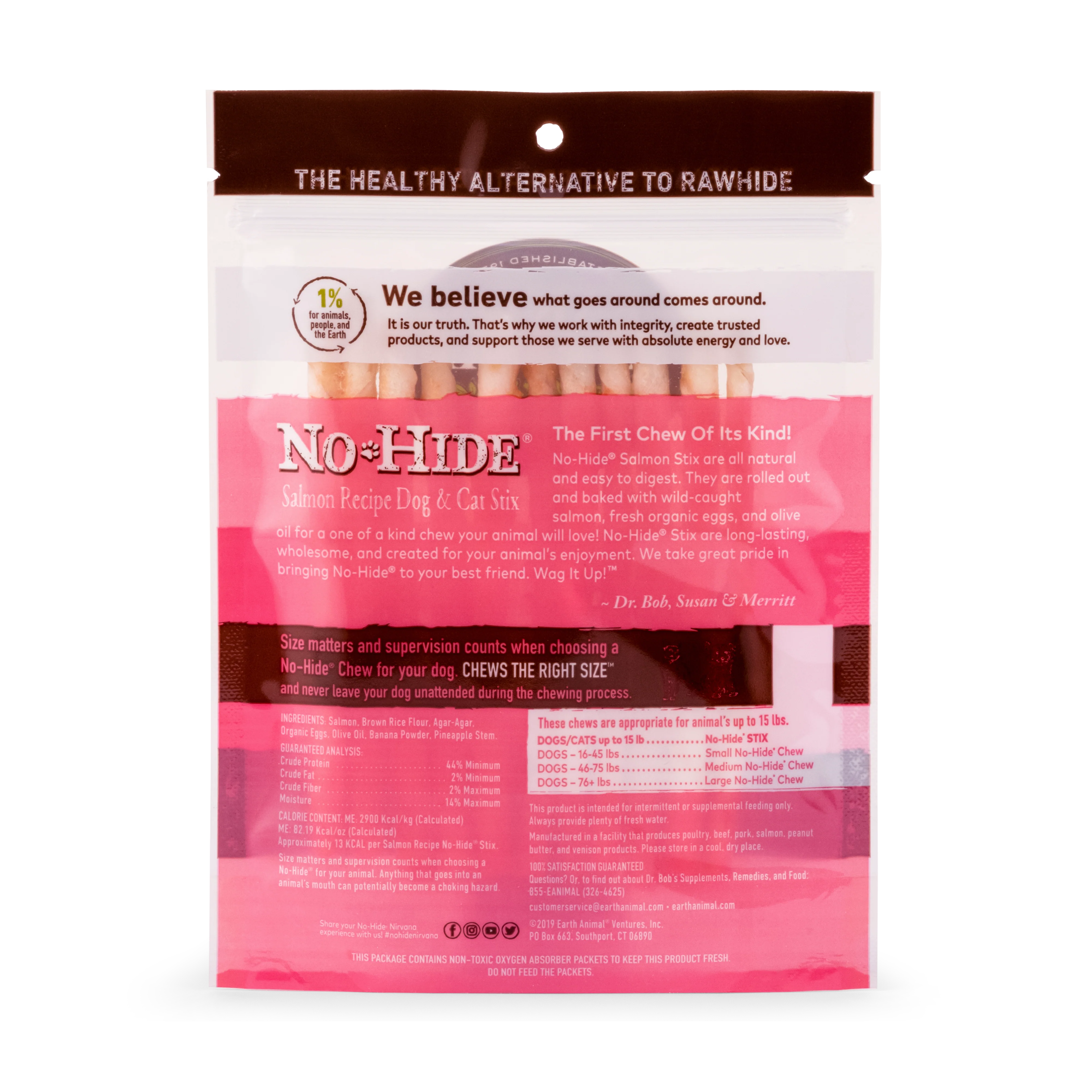 Earth Animal Salmon No-Hide® Dog & Cat STIX - 10 pack - Image 3