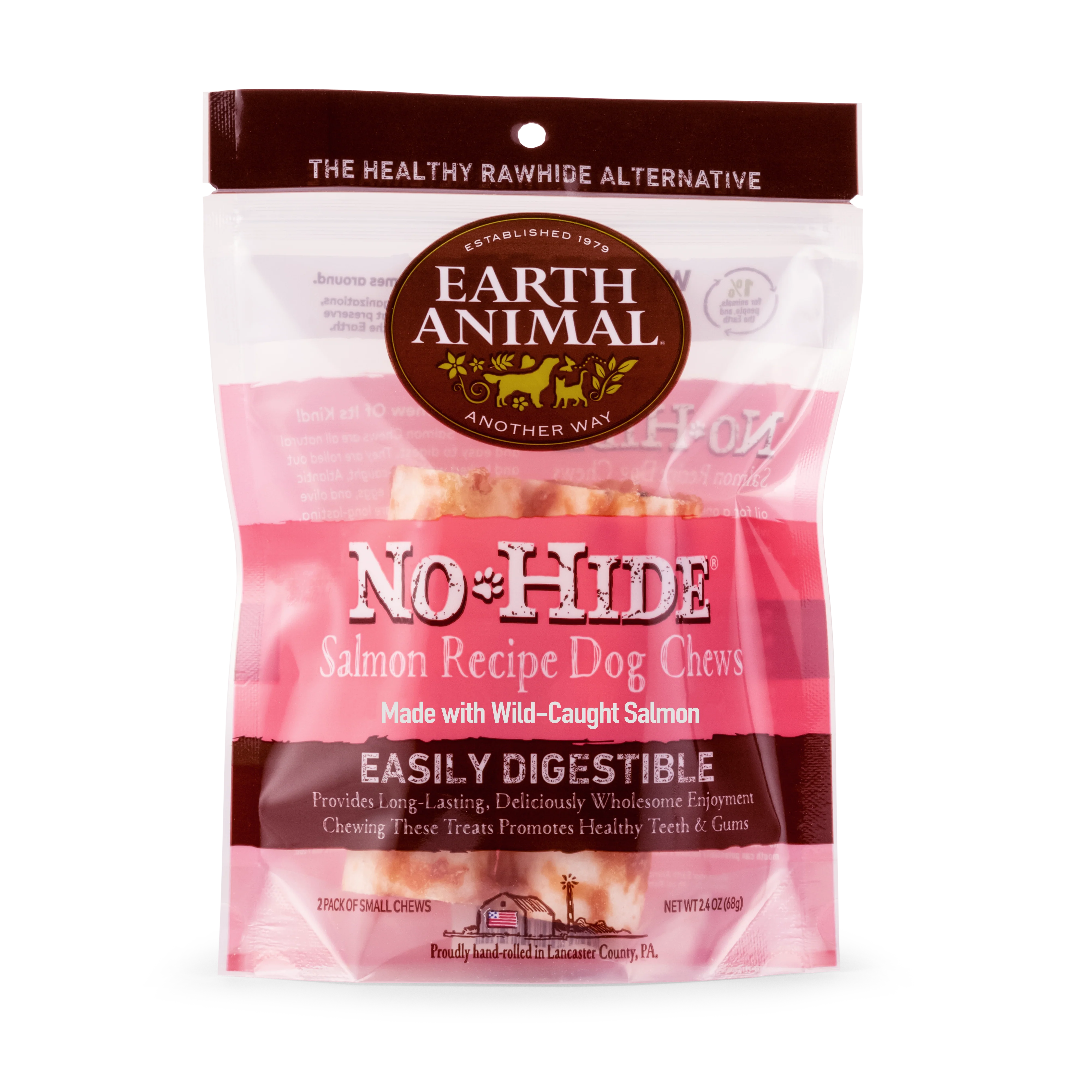 Earth Animal Salmon No-Hide® Wholesome Dog Chews - Small, 4" - Image 4