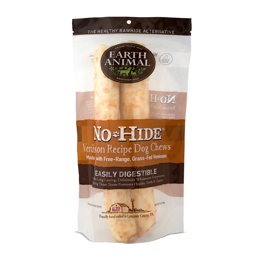Earth Animal Venison No-Hide Wholesome Dog Chew 11" (2 pack)