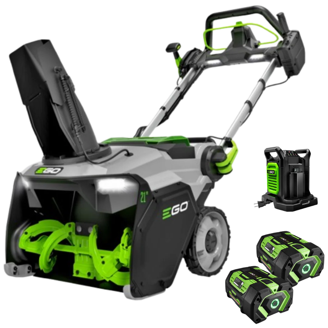 EGO Power+ 21" Single Stage Snowblower with Peak Power Kit (includes 2* 6.0Ah Batteries, Dual Port Charger)