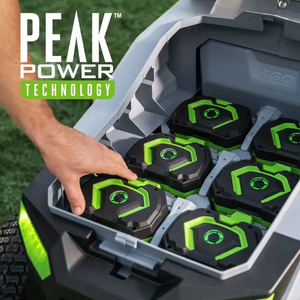 EGO POWER+ 42” T6 Riding Lawn Tractor Kit (6-6.0Ah Batteries, Turbo 700W Charger, ACA1000 Charging Adaptor) - Image 3