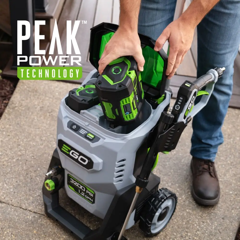 EGO POWER+ 3200 PSI Pressure Washer Kit (2* 6.0Ah Batteries & 320w Charger) - Image 3