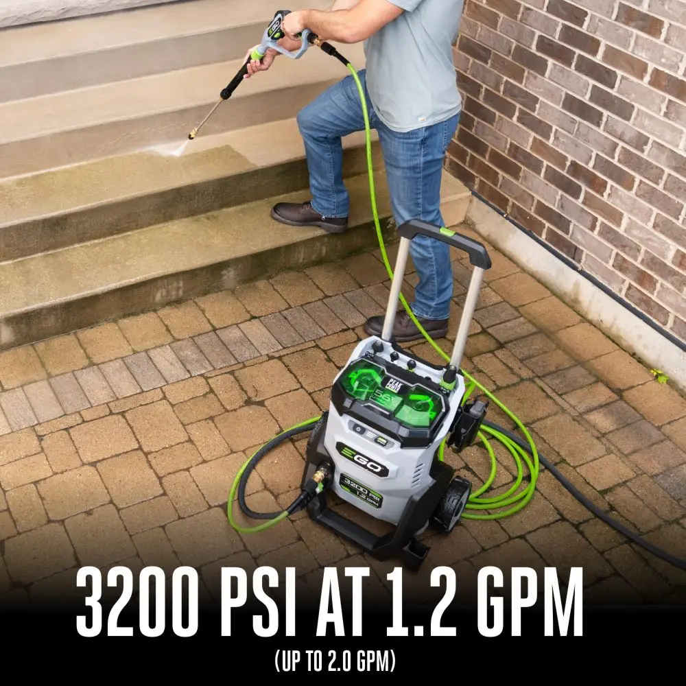 EGO POWER+ 3200 PSI Pressure Washer Kit (2* 6.0Ah Batteries & 320w Charger) - Image 4