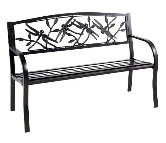 Dragonfly Metal Garden Bench