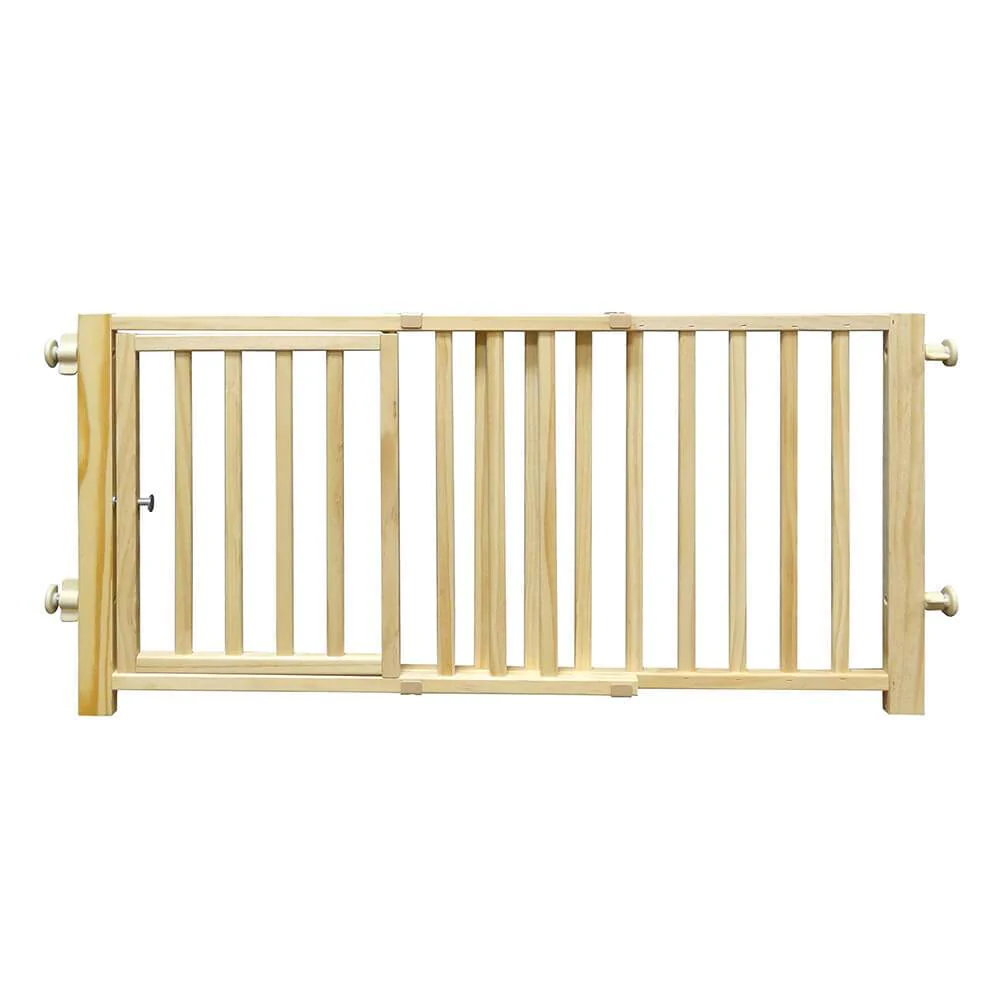 Four Paws® Walkover Wood Gate with Door - Image 2