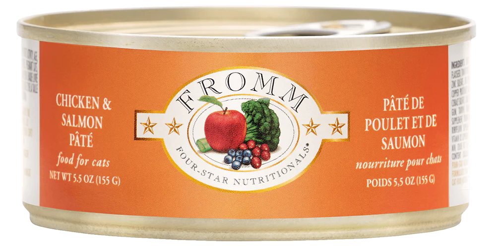 Fromm Four Star Chicken & Salmon Pate Canned Cat Food, 3oz