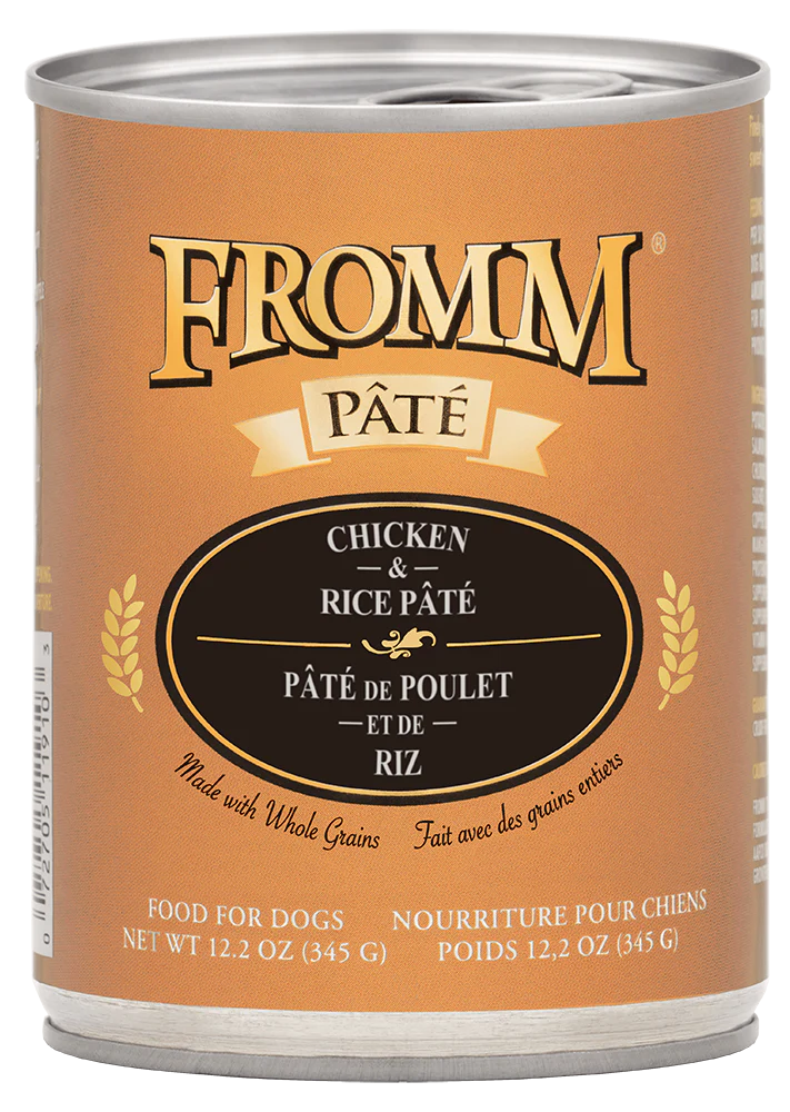 Fromm Chicken & Rice Pate Canned Dog Food, 12.2oz