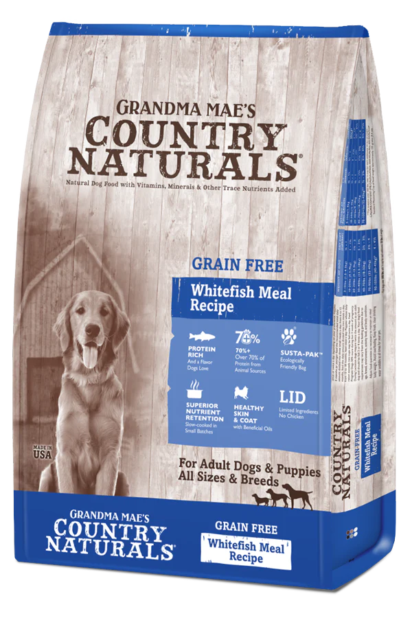 Grandma Mae's Country Naturals Grain Free Whitefish Meal Limited Ingredient Diet Dry Dog Food