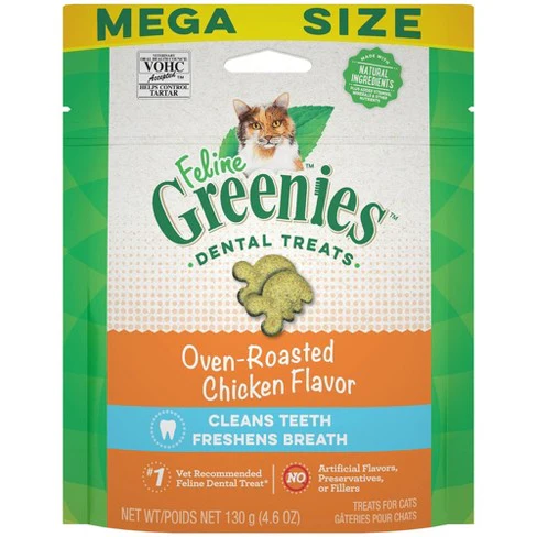 Greenies Feline Dental Oven Roasted Chicken Flavor Cat Treats - Image 2