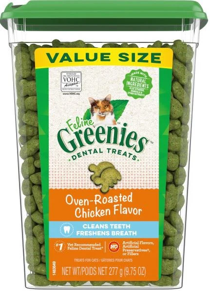 Greenies Feline Dental Oven Roasted Chicken Flavor Cat Treats - Image 3