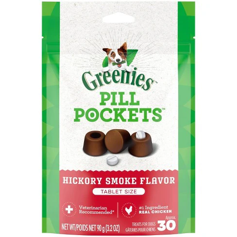 Greenies Pill Pockets Canine Hickory Smoke Flavor Dog Treats