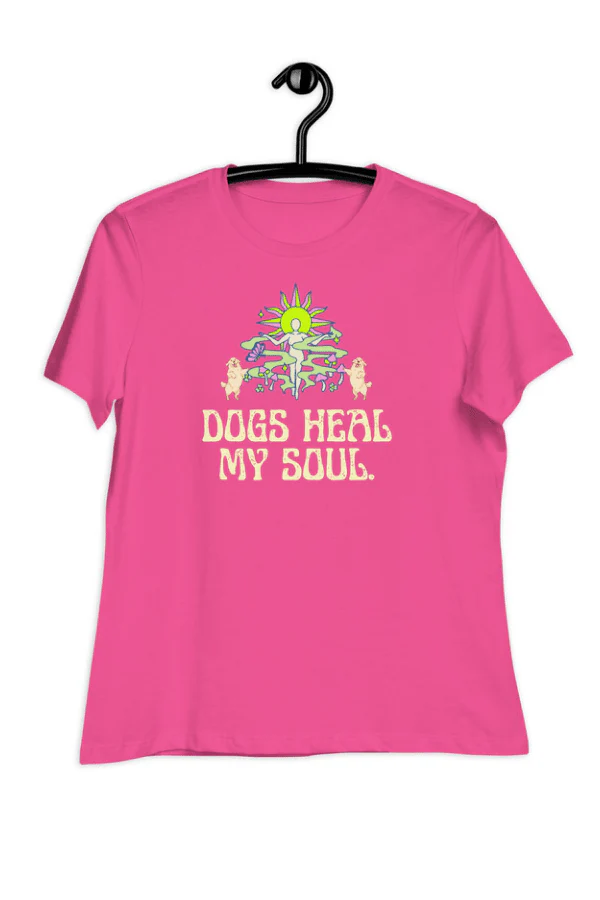 Dogs Heal My Soul (Ladies Cut Short Sleeve Tee) - Image 2