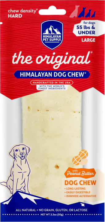 Himalayan Dog Chew Peanut Butter, Large - for Dogs up to 55lbs, 5.3oz